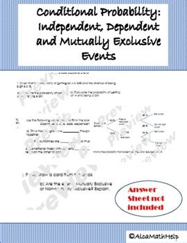 Image result for Conditional Probability of Dependent Events