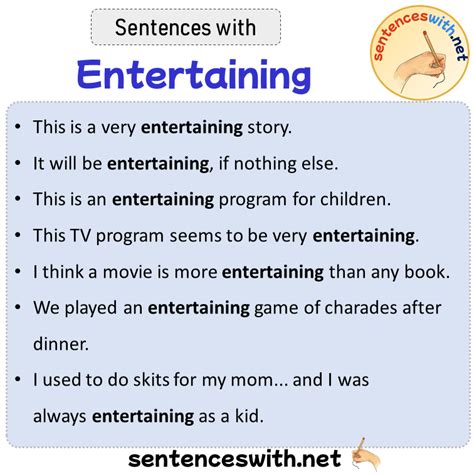 Image result for Entertaining Word