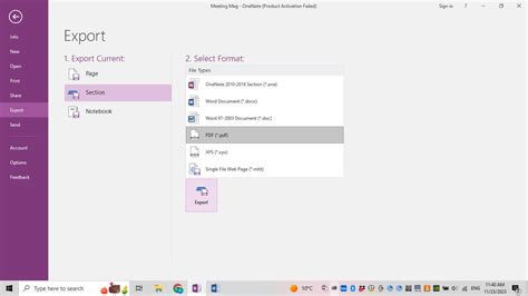 How to Save OneNote File as PDF に対する画像結果