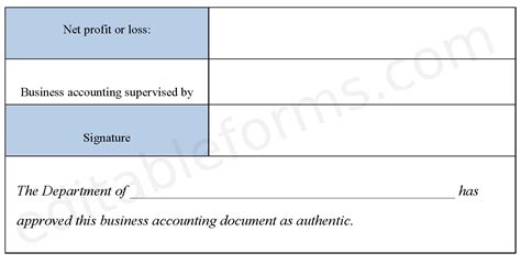 Image result for Example of an Accounting Form