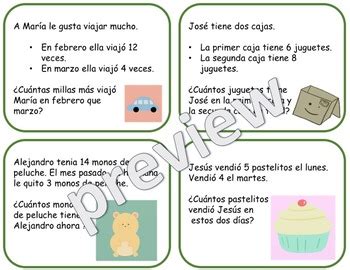 Image result for Grade 1 Spanish Math Word Problems