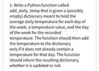 Image result for Python Dictionary Temperature