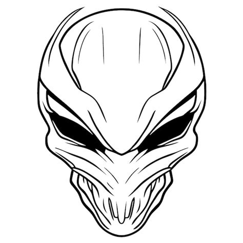 Image result for Alien Skull Drawing Line Art