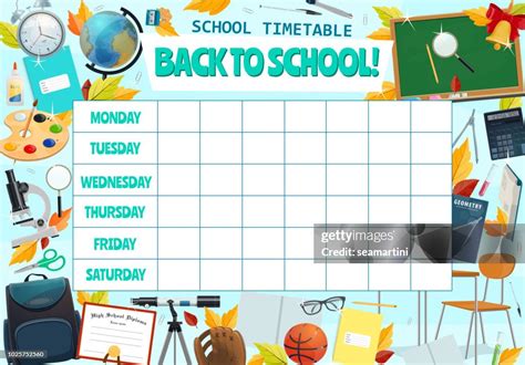 Toradh íomhá ar Weekly Lesson Timetable