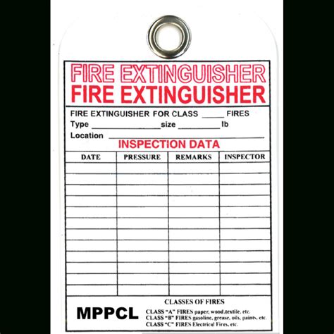 Toradh íomhá ar Fire Extinguisher Expiration Tag
