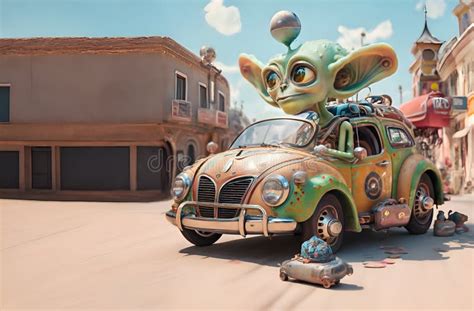 Image result for Alien Driving a Car