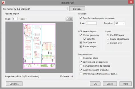 AutoCAD PDF Import Settings に対する画像結果