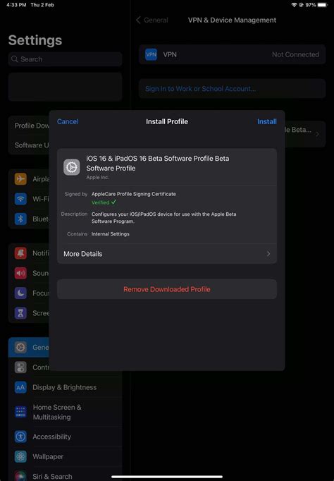Image result for iOS Beta Profile Install