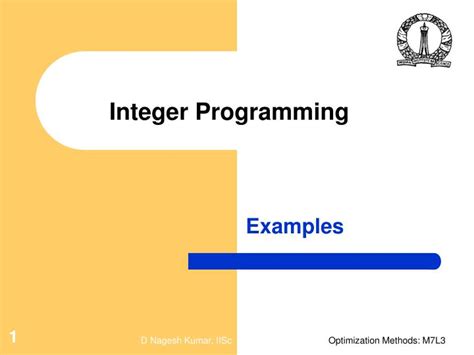Integer Pemrograman に対する画像結果