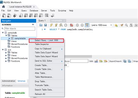 Import MySQL Database My SWL Workbench に対する画像結果