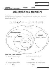 Classifying Real Numbers Worksheet Answers に対する画像結果