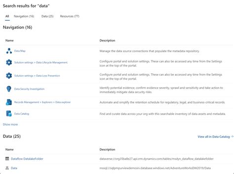 Purview Query by Key Value に対する画像結果