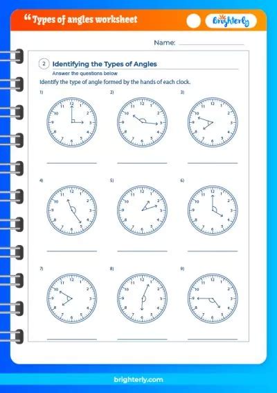 Image result for Different Types of Angles Worksheet