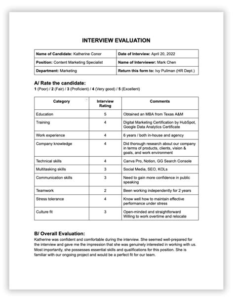 Toradh íomhá ar Pare Initial Interview Example
