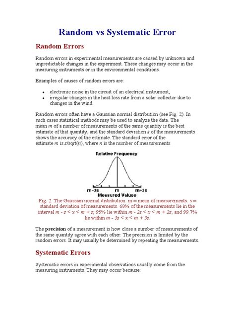 Image result for Random vs Systematic Error
