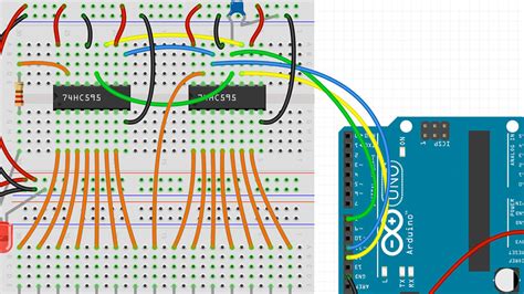 Afbeeldingsresultaten voor 74HC595 Arduino