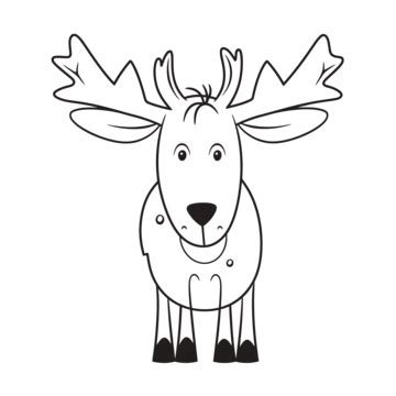 Toradh íomhá ar Moose Head Vector Coloring Page