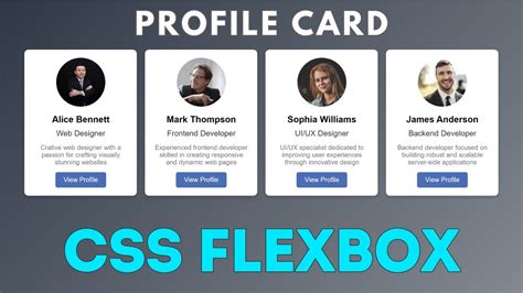 Image result for Design Profile Card Using Flex Box