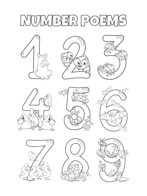 Toradh íomhá ar Learning Numbers Coloring Pages