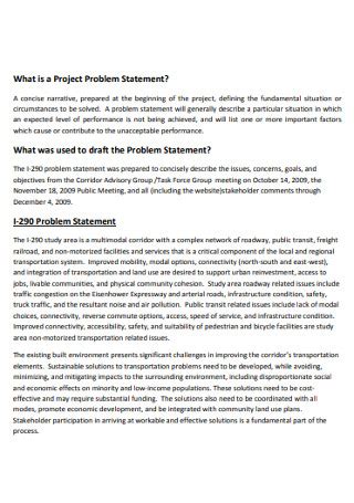 Toradh íomhá ar Problem Statement for Project Example