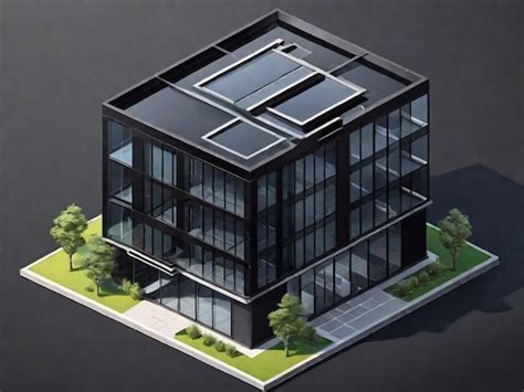 Toradh íomhá ar Isometric Model View Building Enefgy Model