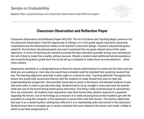 Image result for Example of Observation Paper
