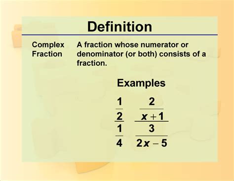 Image result for Fraction Complexe
