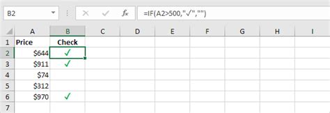Image result for Excel Check Marks Function
