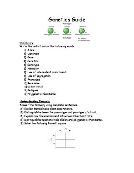 Image result for Genetics Study Guide Worksheet