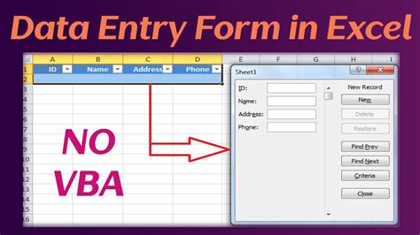 Image result for How to Create Form Using VBA in Excel