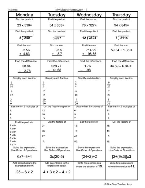 Toradh íomhá ar Lesson 13 Homework 5th Grade Math