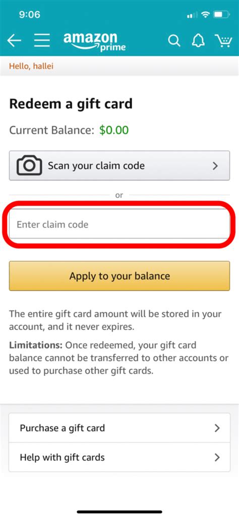 Image result for Amazon.com GC Redeem