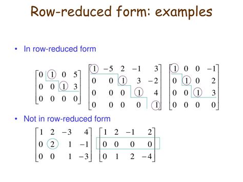 Image result for Row Reduced Matrix