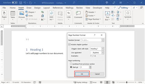 Image result for Word Page Number Format