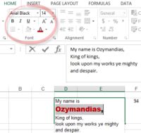 Image result for Excel Writing Text Enter