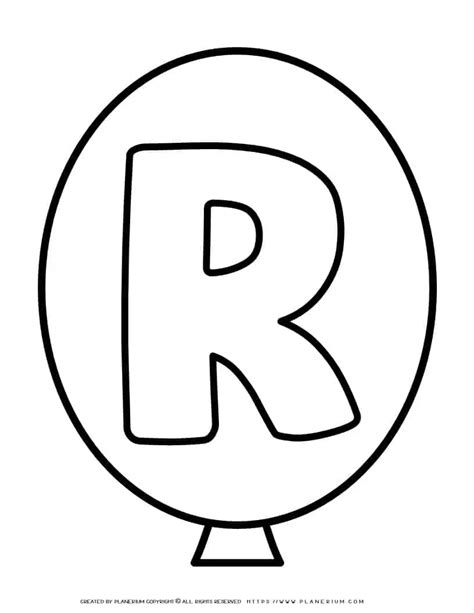 Image result for Printable Bubble Letter R