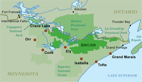 Boundary Waters Entry Points Map に対する画像結果