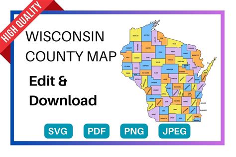 Image result for Wiscon Zip Code Map by County