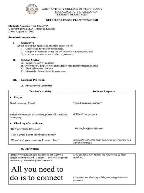 Afbeeldingsresultaten voor Lesson Plan Template Structure and Syntax Box