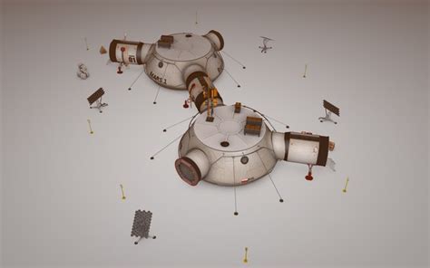 Image result for 3D Model of the Mars Base