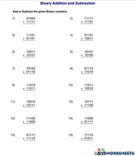 Binary Multiplication Worksheet に対する画像結果