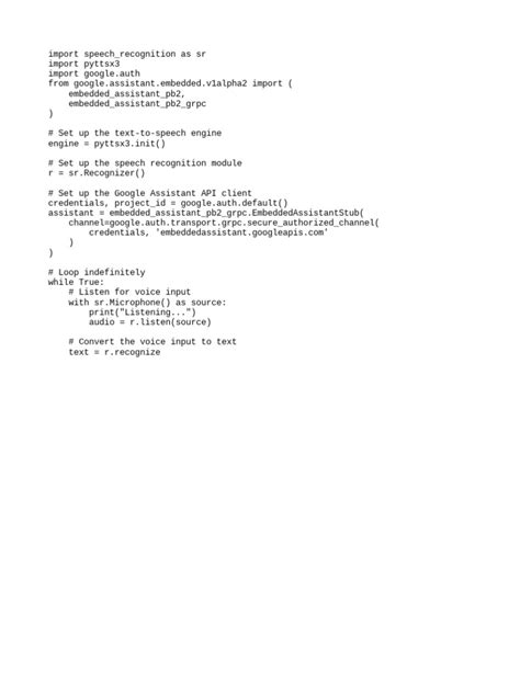 Image result for Google Assistant API Python Back End