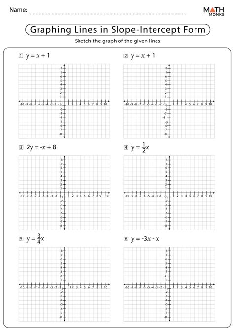 Image result for Graphing Linear Equations Worksheet Answers