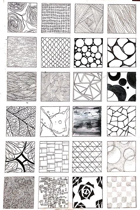 Image result for 1.5 Texture Line Drawing Techiques Worksheet