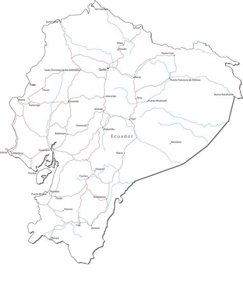 Image result for Printable Map of Ecuador