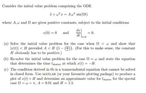 Image result for Ode Initial Value Problem