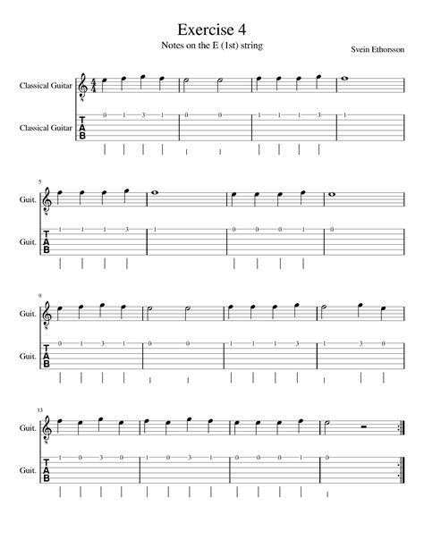 Classical Guitar String Notes に対する画像結果