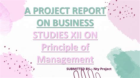 Image result for Business Studies Project Principles of Management