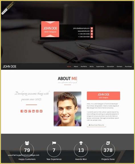 Image result for Bootstrap Resume Template Source Code