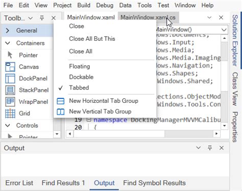 Image result for Dock Panel and StackPanel Visual Studio